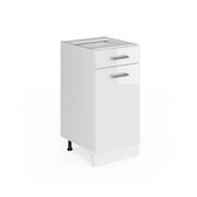Vicco Mobiletto base per cucina Bianco lucido 40 cm , PL Rovere