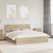Struttura del letto con cassetto Rovere Sonoma 180 x 200 cm 3412159