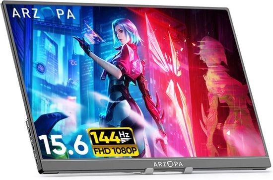 Monitor 144Hz - Monitor da Viaggio - Monitor per Giocatori - 1080P Full HD, Nero