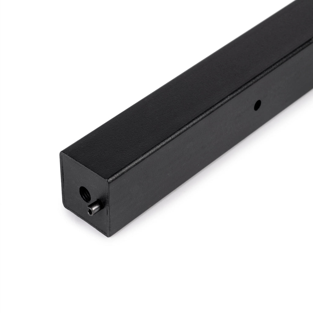 Emuca Gambe quadrate e struttura per tavolo, 50x50mm, 750x750, Verniciato nero, Acciaio, 1 u.