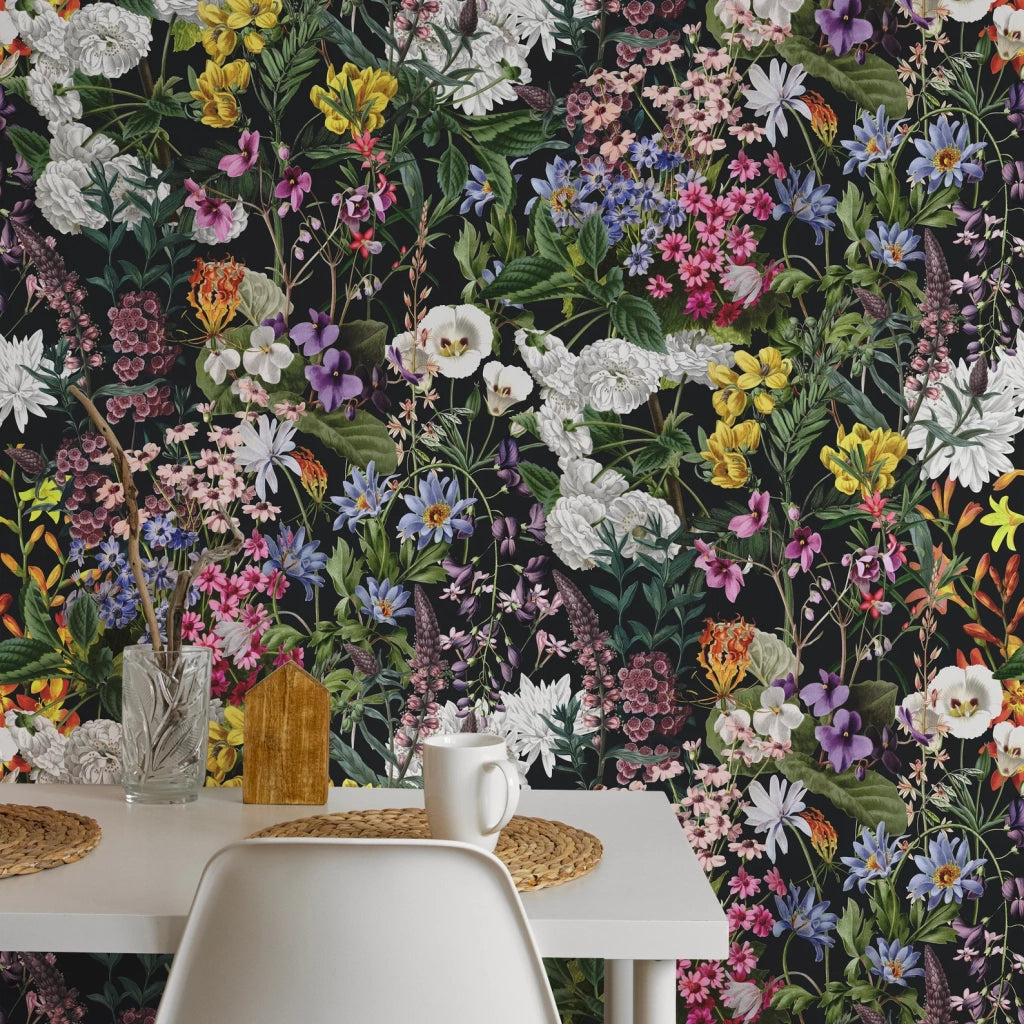 Carta da Parati Fiori Botanici Carta Vegana 250x200cm 5,5mq 