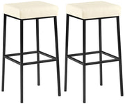 Set 2 sgabelli bar Montreal in similpelle crema,nero