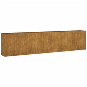 Portavaso per fioriera aiuola rialzata piante fiori terrazzo giardino giardino 360 x 40 x 80 cm acciaio corten marrone 02_0039439