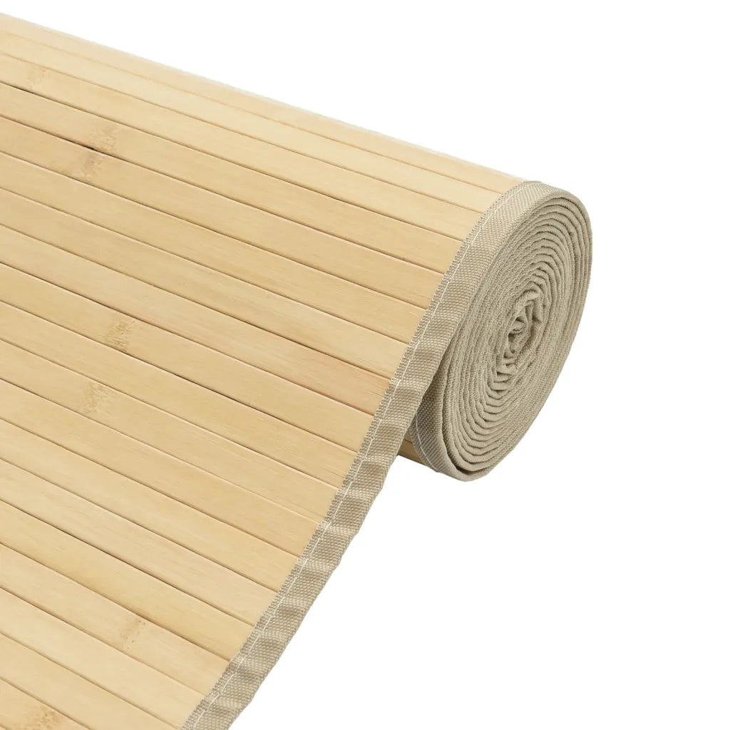 Tappeto Rettangolare Naturale Chiaro 60x100 cm in BambÃ¹
