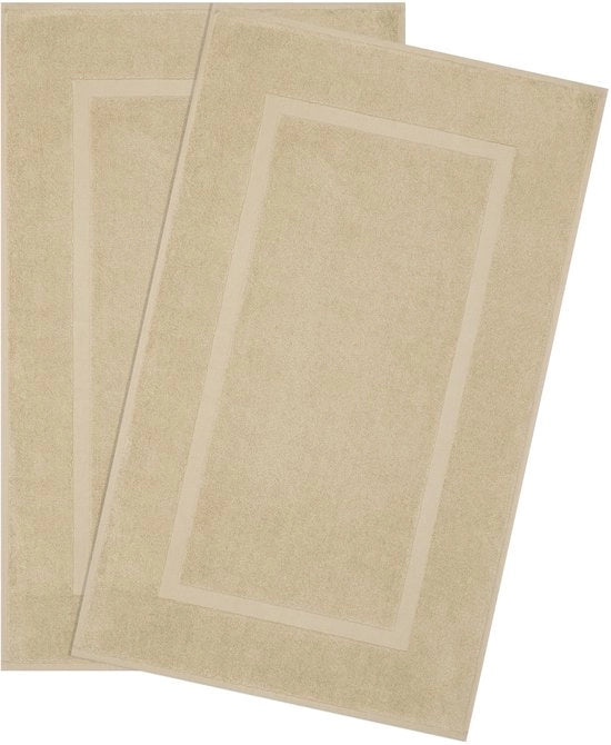 Set di asciugamani per bagno in cotone 100%, 2 pezzi, asciugamani per bagno assorbenti lavabili 51x86 cm, grandi asciugamani per bagno in beige