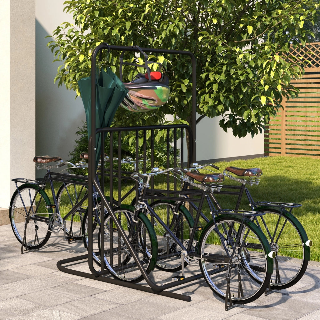 Portabiciclette per 4 Biciclette ¨C Zephmum ¨C Nero 102x92x130 cm