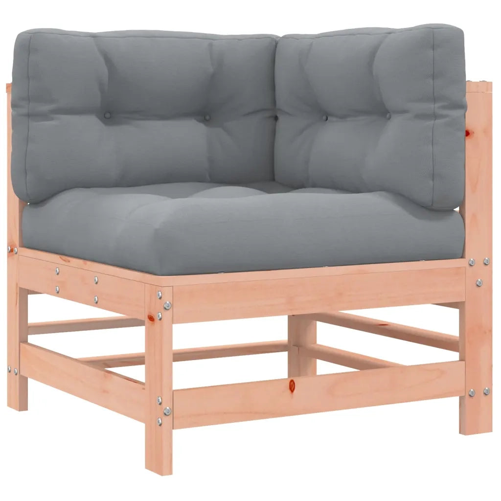 Divano componibile-Divani Angolari con Cuscini 2 pz in Legno Massello di Douglas 777444