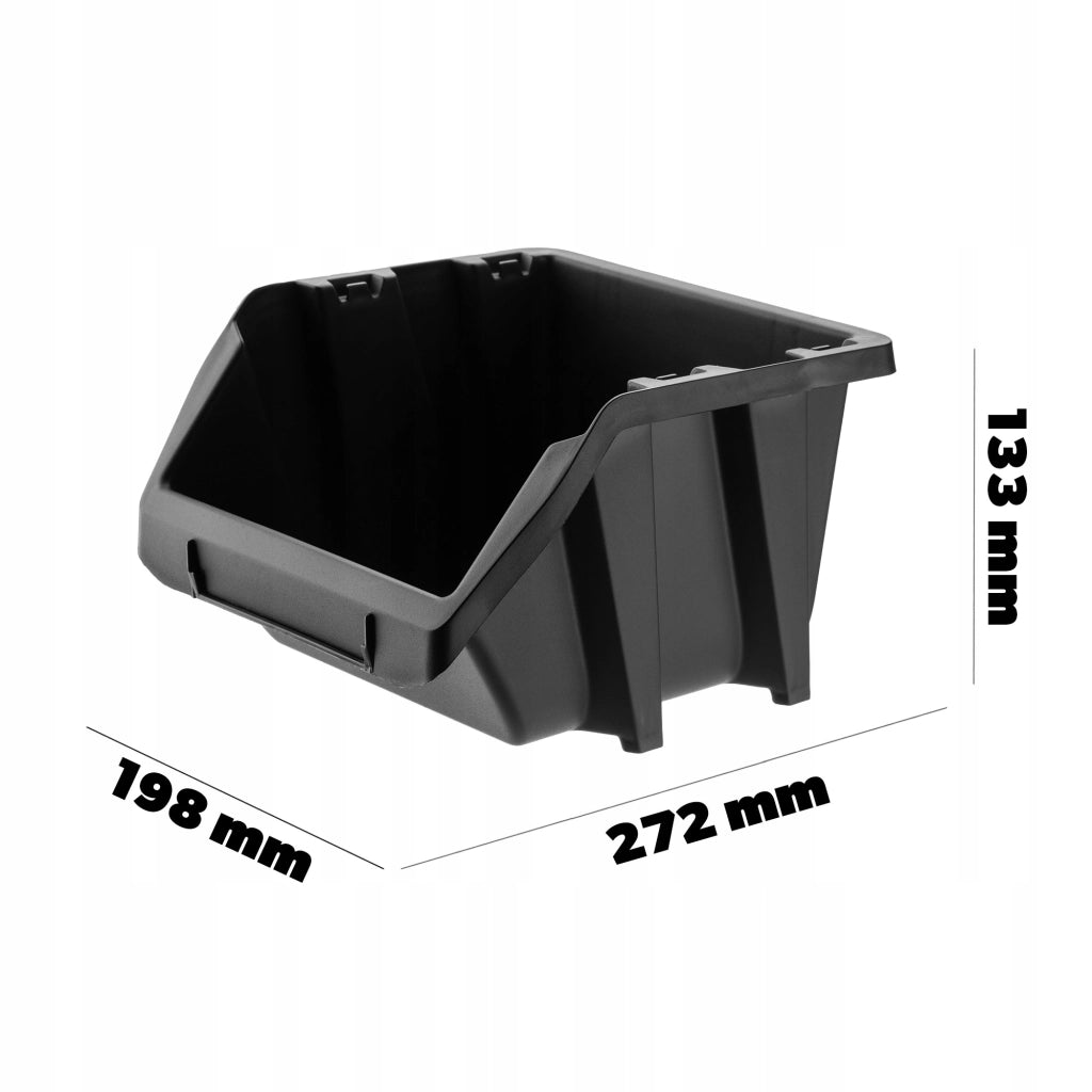 Set di 50 vassoi portaoggetti KADAX per officina, dimensioni 214x198 mm.