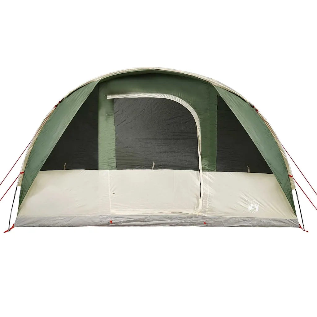 Tenda Familiare a Tunnel per 7 Persone Verde Impermeabile 94625