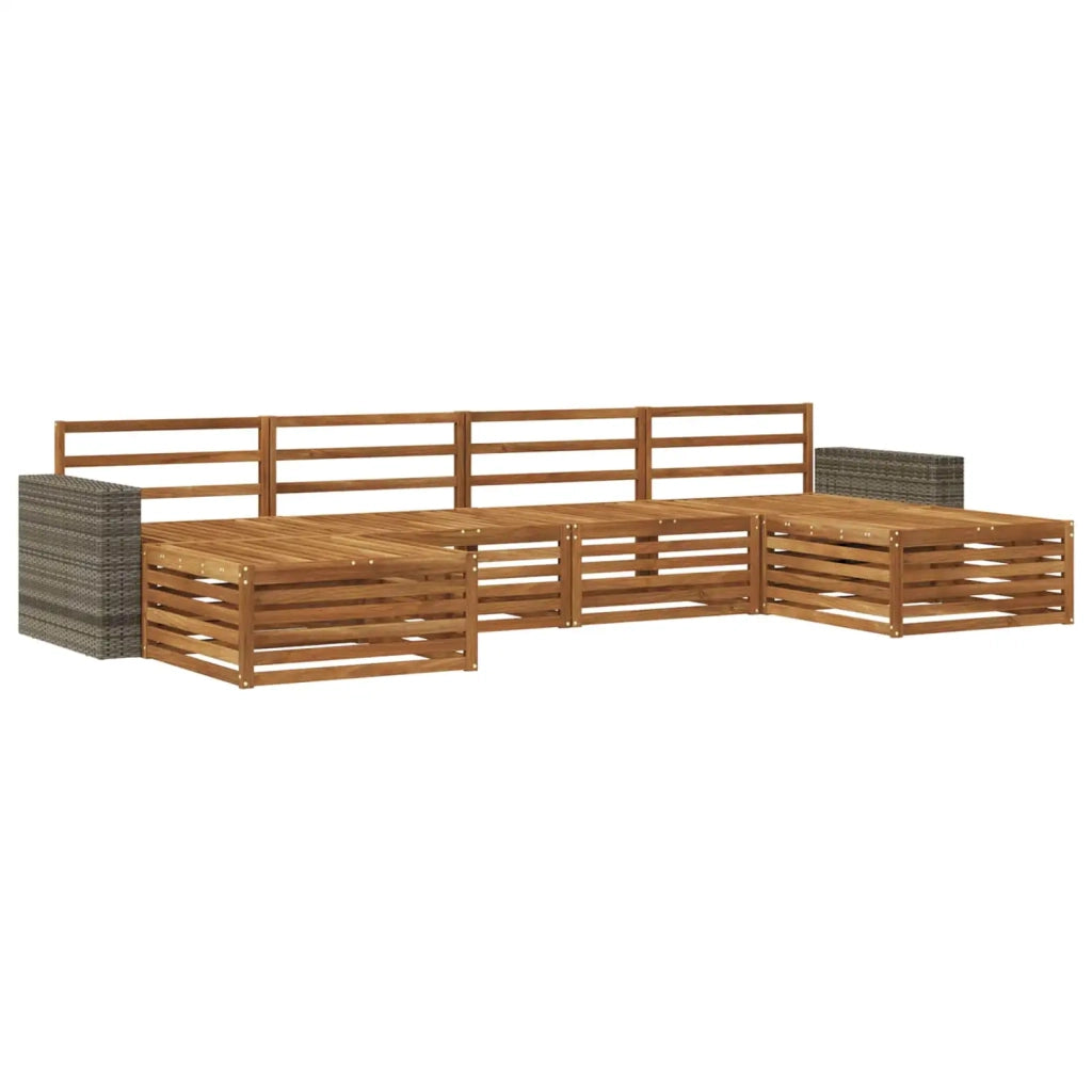 Set di divani da esterno 6 pz Legno di Acacia Massello 3383697