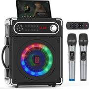 Sistema Karaoke per Adulti - Sistema Karaoke - Sistema Karaoke con 2 Microfoni - Sistema Karaoke con Microfono Senza Fili - Sistema Karaoke Senza Fili
