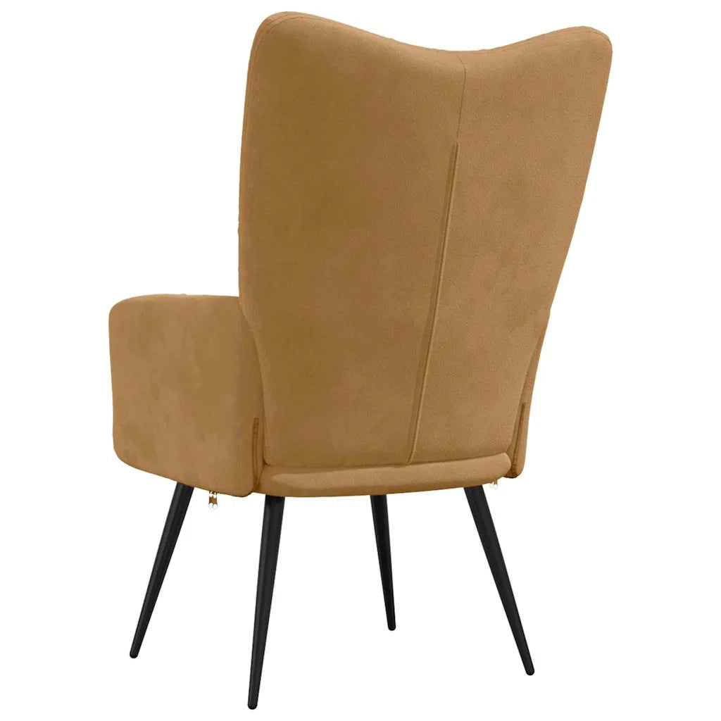 Divano Sedia-Poltrona Relax Marrone in Velluto 127601