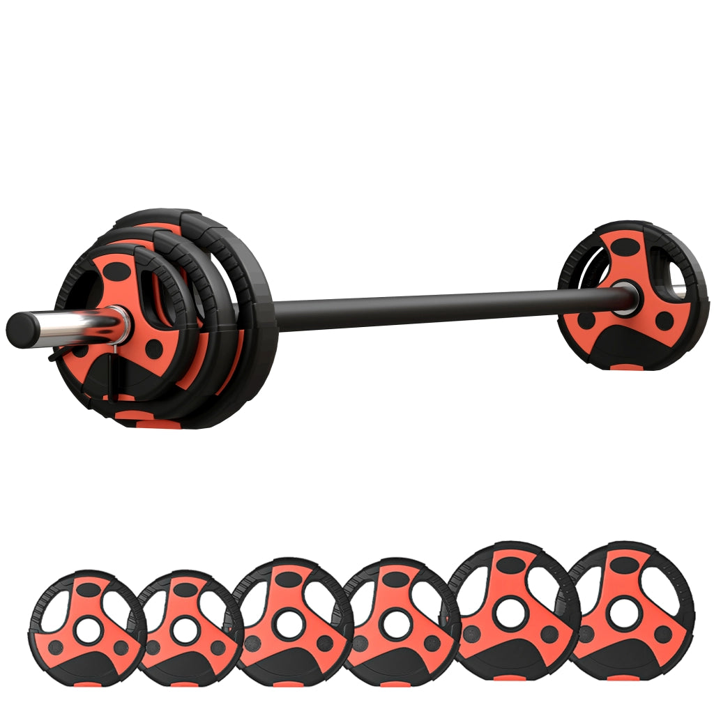 Set manubri 20 kg con 6 dischi ¨C zephmum ¨C nero+rosso