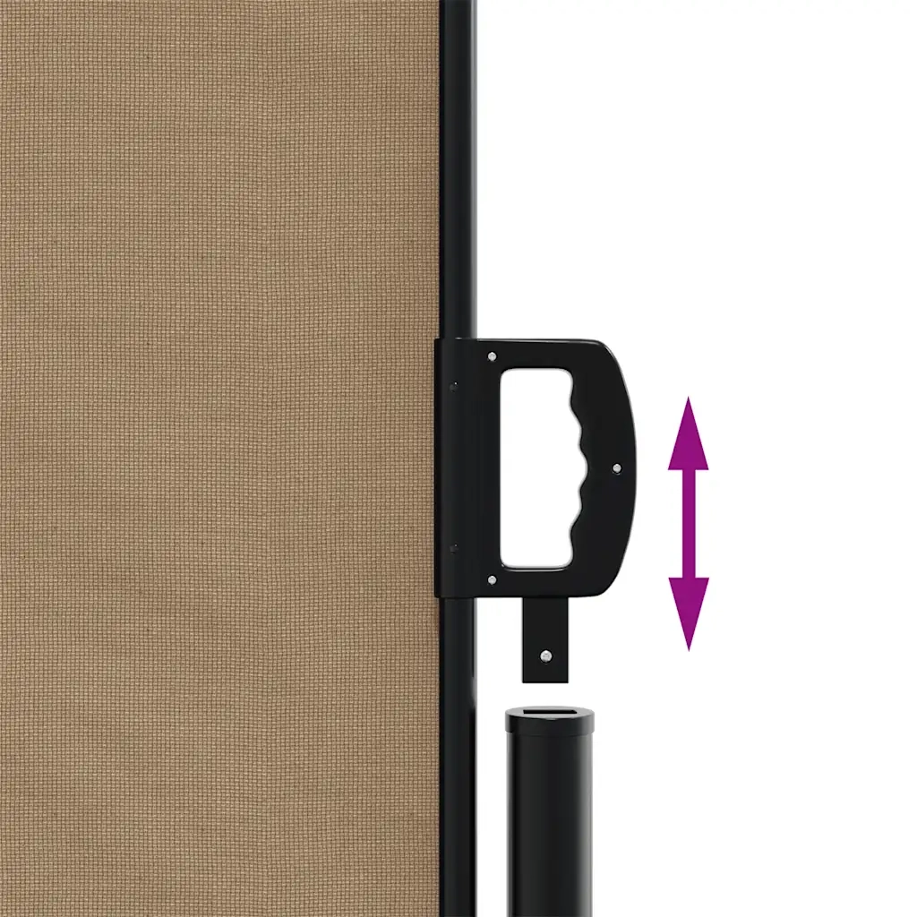 Tenda da Sole Laterale Retrattile Tortora 140x500 cm 4004424