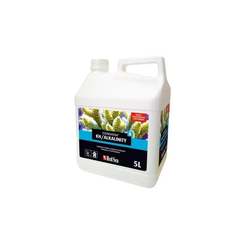 Red Sea Reef Foundation B tanica da 5L - Complesso Liquido di Carbonati e Sostanze Tampone che Stabilizzano Alcalinità e PH