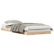 Letto singolo | Letto per adulti | Struttura letto a terra Naturale 90 x 220 cm Pino massello