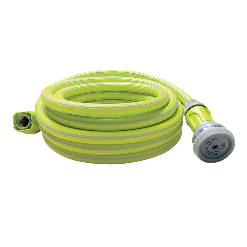 Idroeasy, Armadillo Tubo Acqua Giardino 15 Metri Superleggero e Anti-Nodo 5/8", Canna Acqua Atossica con 2 Raccordi Rapidi, Tubo Irrigazione Flessibile e Resistente UV,  Made in Italy