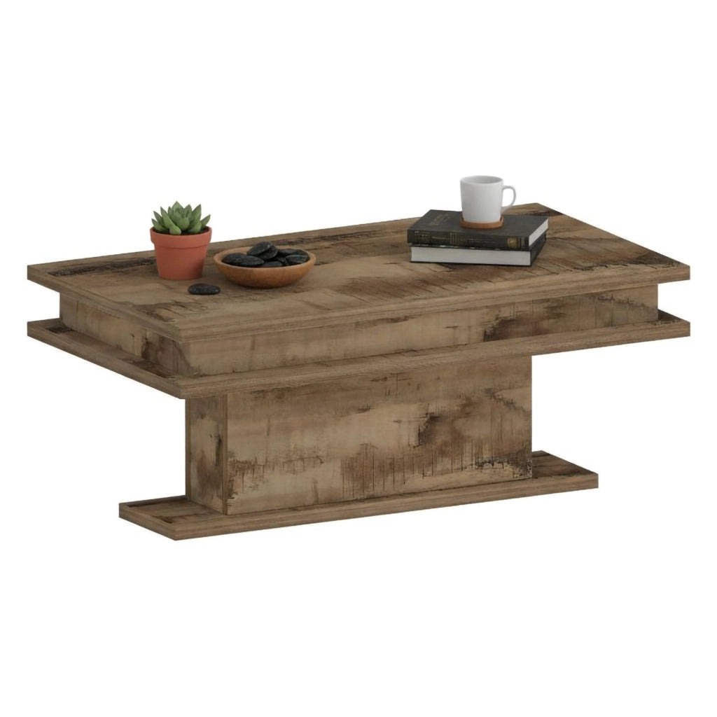 Tavolino da salotto Iside, Tavolino soggiorno, Mobile portaoggetti basso, Tavolino da caffÒ¨, 100x55h42 cm, Acero con luce LED