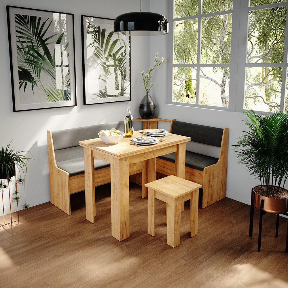 Vicco Tavolo da pranzo con sedia Quercia dorata 60 x 90 cm