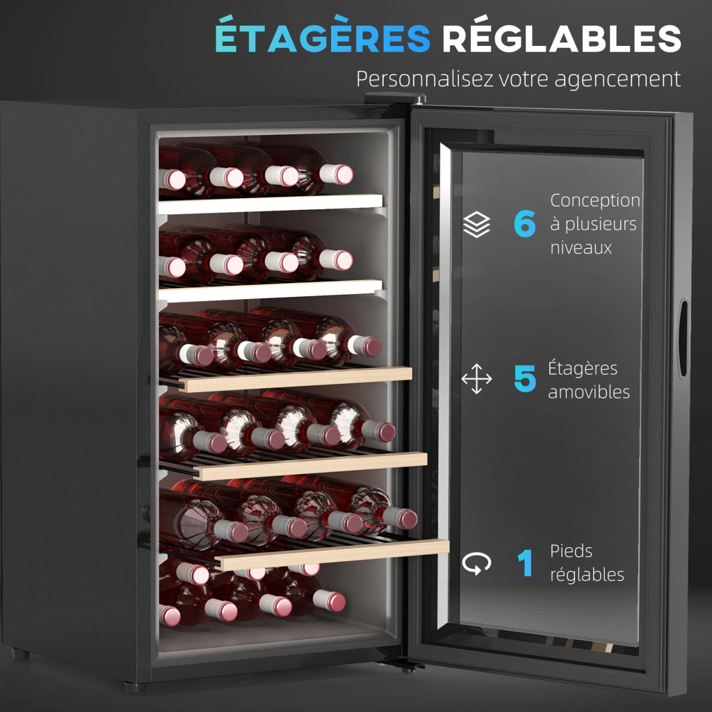 Cantinetta per Vini Refrigerata 91L ¨C Zephmum ¨C Nero 45.1x53.8x79.8cm