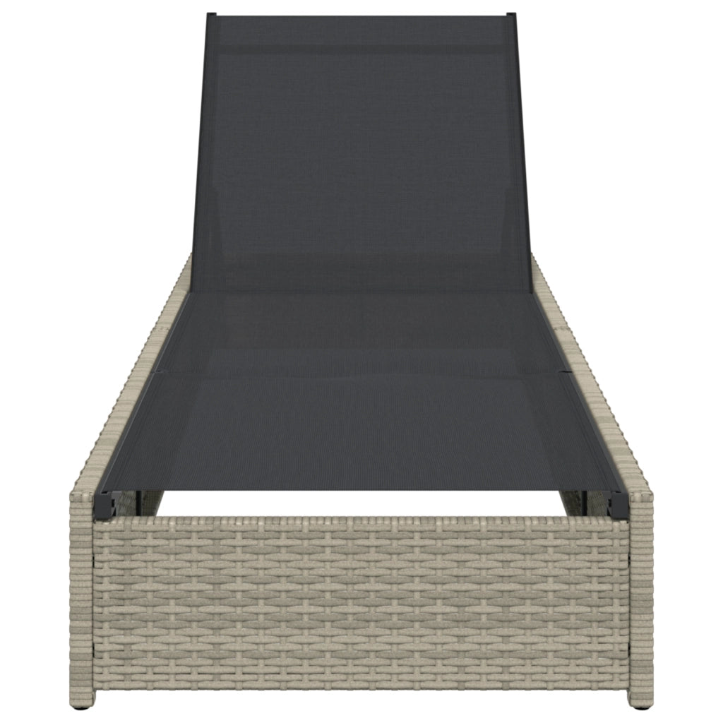 Lettino prendisole Beige 60x200x27 cm Rattan Poliestere
