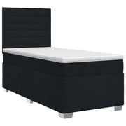 Letto box spring con materasso Nero 100 x 200 cm Tessuto 3453334