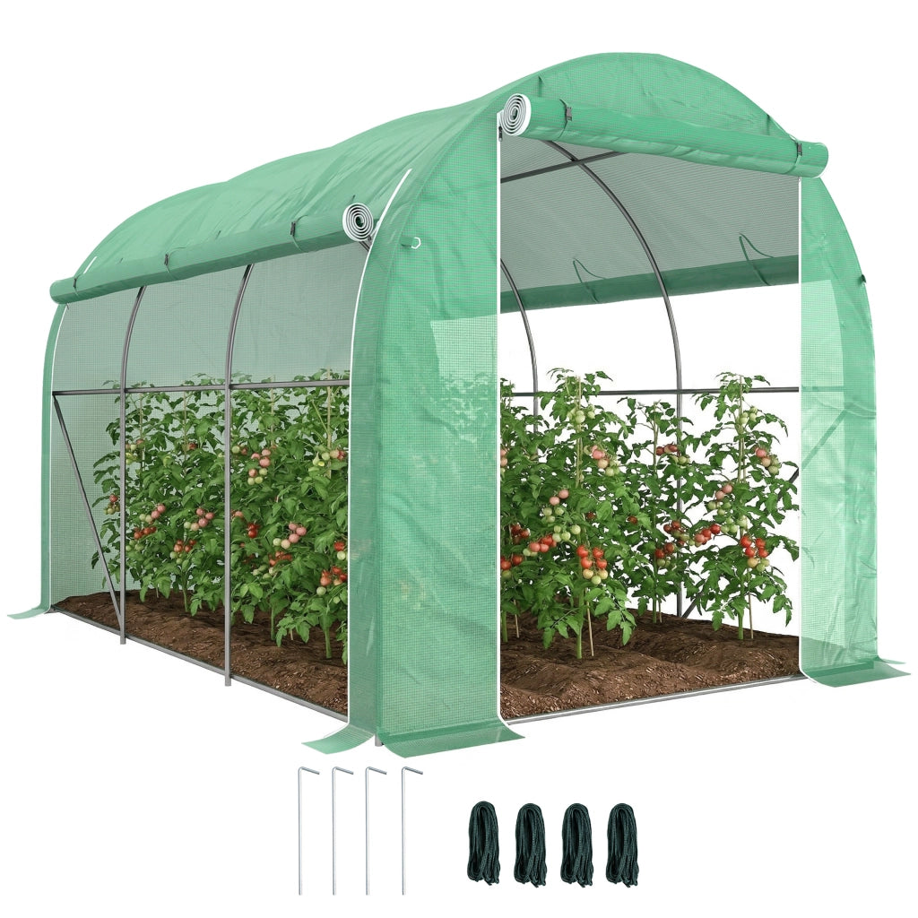 Serra Tunnel Giardino ¨C Zephmum ¨C Verde Acciaio Galvanizzato 296x196x200 cm