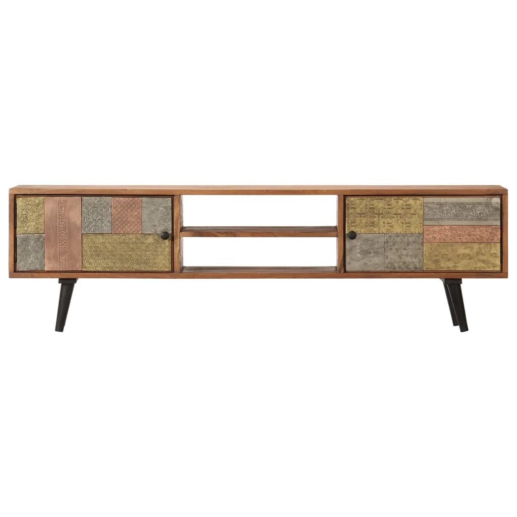 Pratico mobile porta TV/credenza di design 140 cm legno massello di acacia 2502074