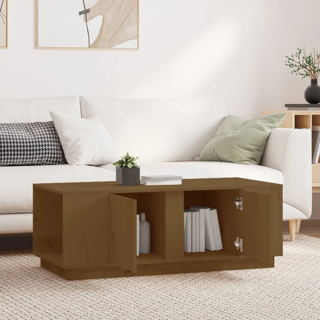Tavolino da salotto | Tavolino da caff¨¨ | Tavolino da Soggiorno ambra 110x50x40 cm Legno Massello di Pino