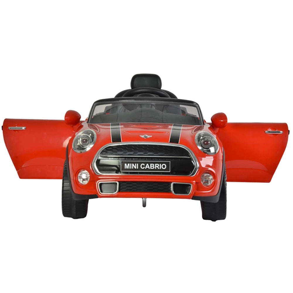 Macchina Elettrica per Bambini 12V con Licenza Mini Cooper Cabrio Rossa