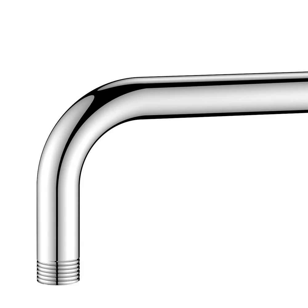 Braccio doccia tondo lungo 20 cm con rosone