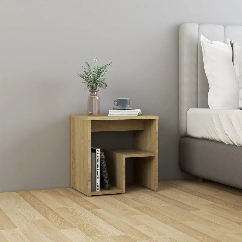 Comodino Rovere Sonoma 40x30x40 cm in Legno Multistrato 806334