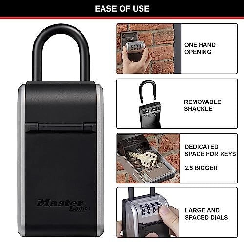 MASTER LOCK 5480EURD armadietto portachiave Acciaio Nero, Grigio
