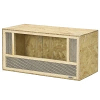 Terrario per Rettili in Legno con Porte in Vetro Scorrevoli e Pannelli in Rete, 40x80x40 cm