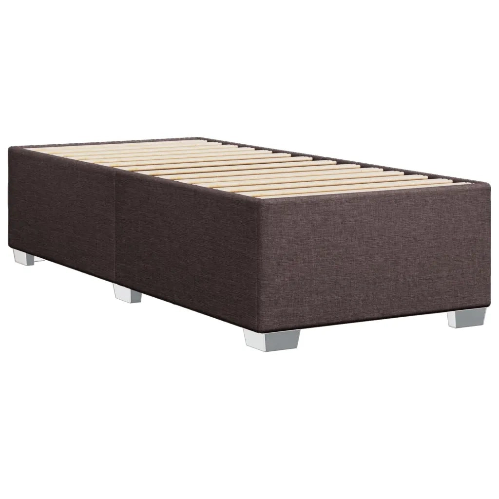 Giroletto senza Materasso-Struttura Letto Marrone Scuro 90x200 cm Tessuto 331278