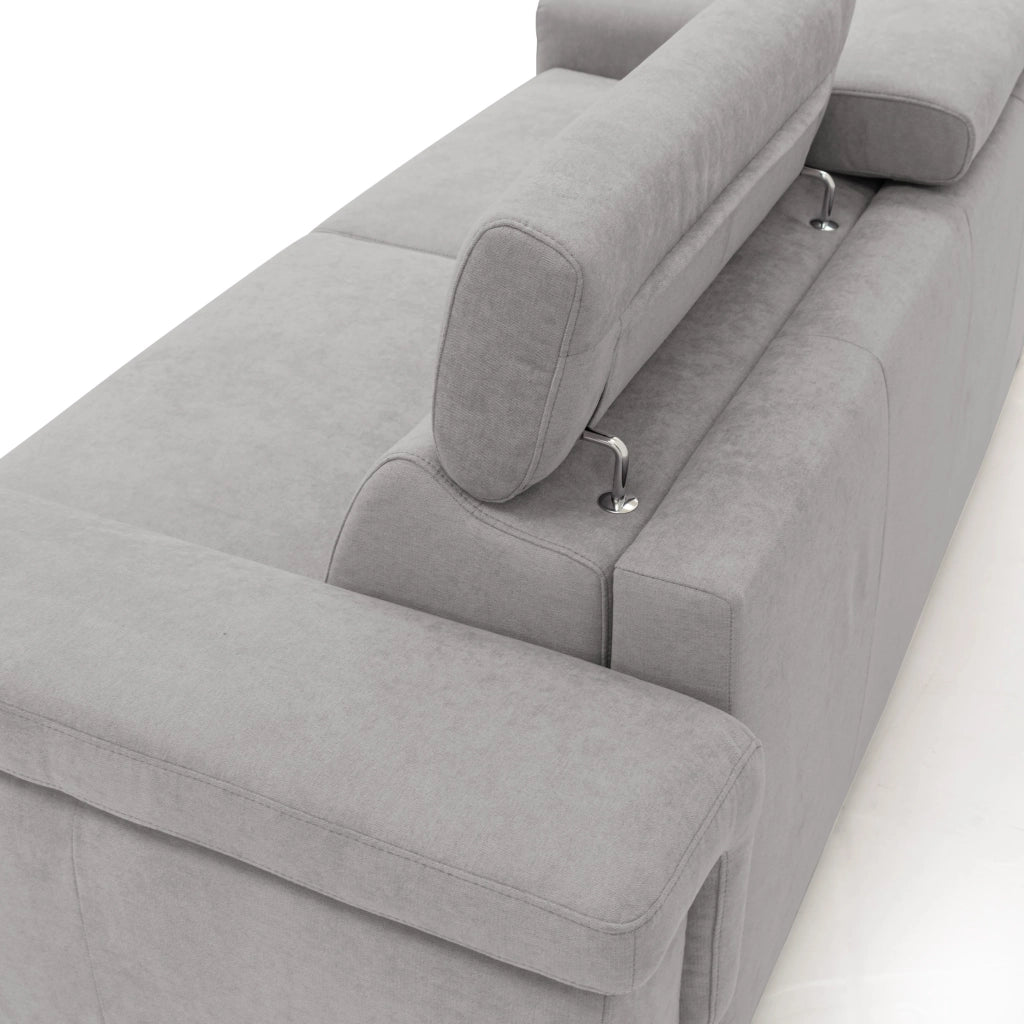 Giunone Divano letto mat. H18 220 cm (mat. 140x197 cm) grigio chiaro