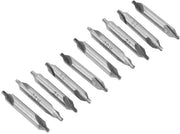 Set di fori centrali da 10 pezzi - Acciaio 4341 - Borone per centri - Velocità alta - 2,5 mm - Gergio per centri - Adatto per torni meccanici