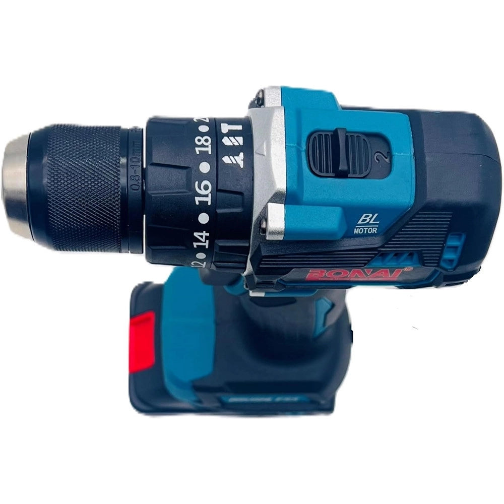 Trade Shop - Set Trapano Elettrico Avvitatore A Batteria 2 Velocità Punte Borsa Attrezzi 2 Batterie -