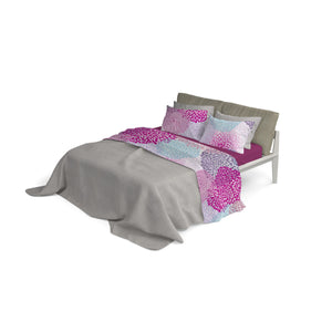 Set lenzuola Matrimoniale stampa sopra Sotto e Federe Soffioni