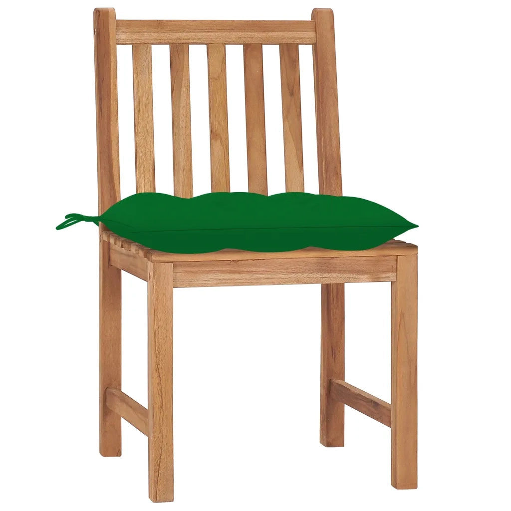 Sedie da Giardino 2 pz con Cuscini in Legno Massello di Teak 3062936