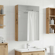 Mobiletto per specchio da bagno con porta Rovere Artigianale