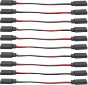 Estensione di Cavo 10 pezzi - Femmina a Femmina - Lunghezza del Cavo 10 cm - Compatibile con Connessione Futaba JR - Costruzione di Alta Qualità - Collegamento affidabile - Cavo Servo
