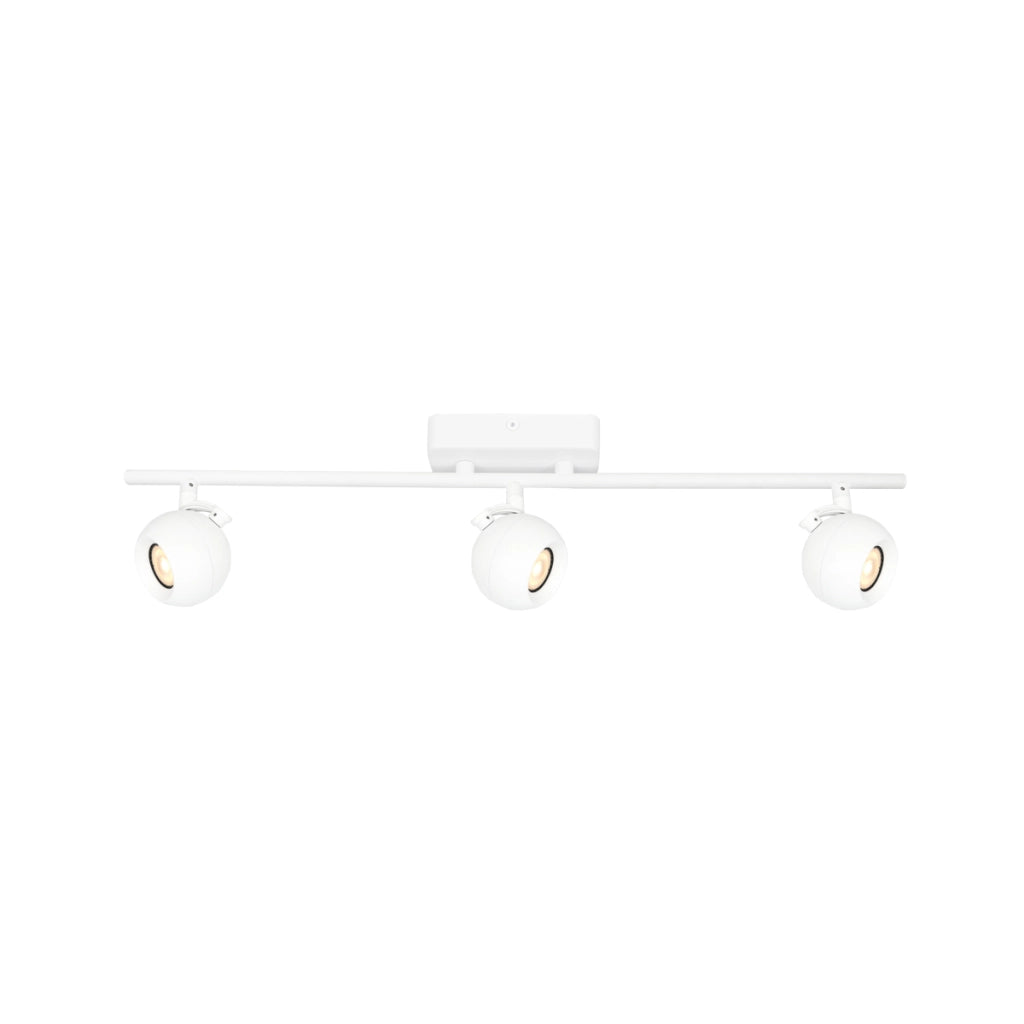 Plafoniera Italux Lafin bianca barra 3 spot GU10 orientabili