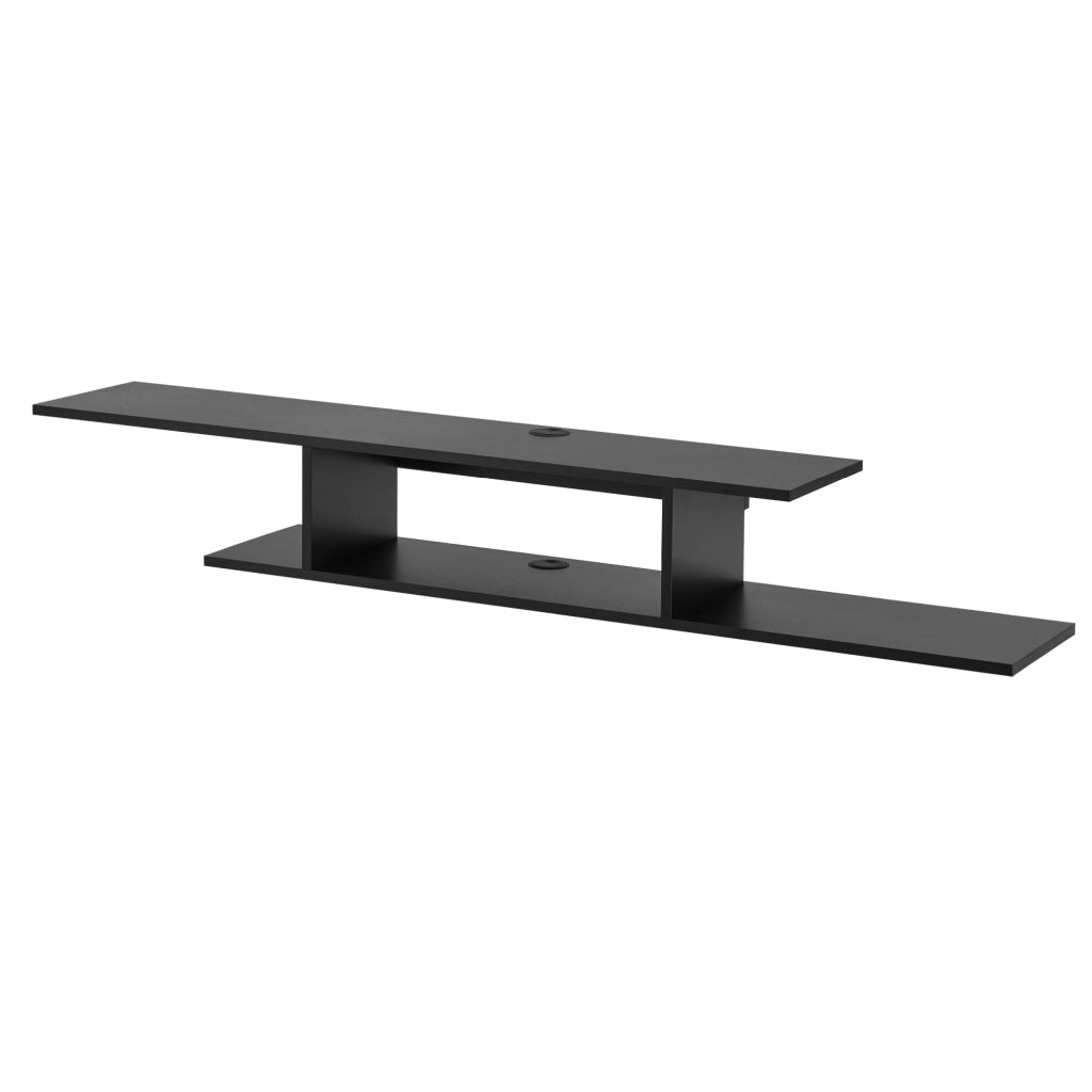 Mensola TV Støvring Sospesa a Muro 21 x 150 x 25 cm Nero [en.casa]