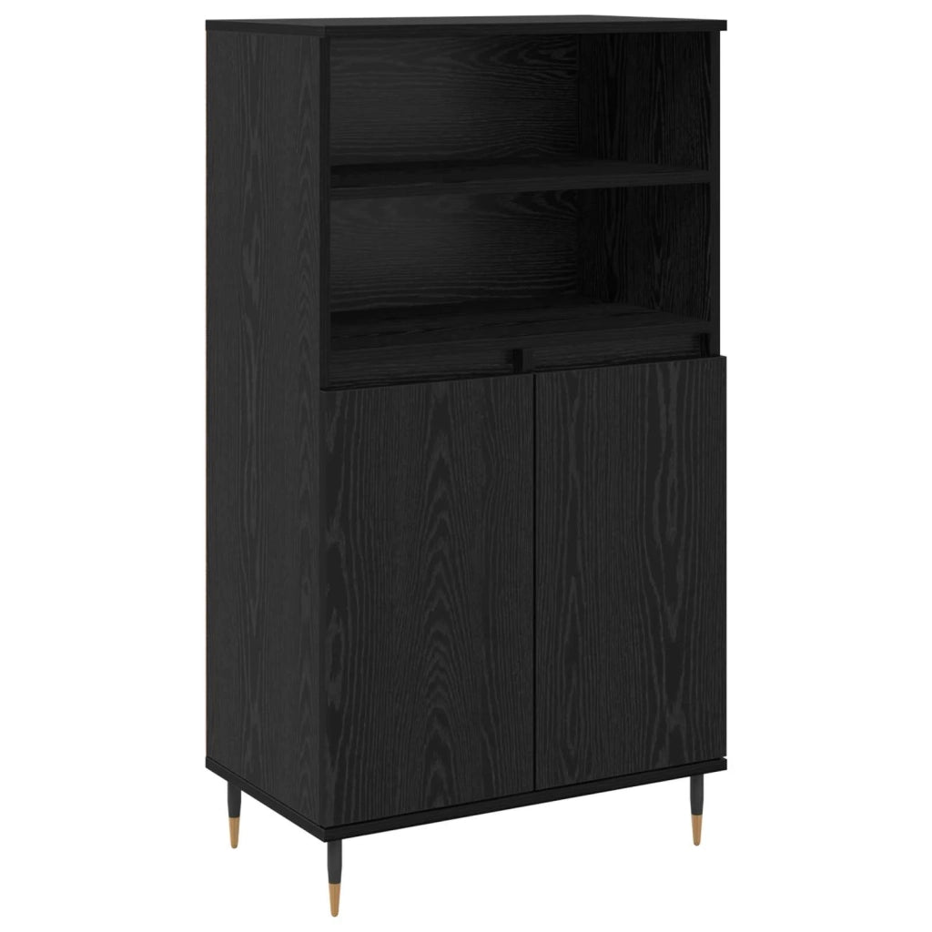 Credenza | Madia | Buffet da pranzo | Armadio da pranzo Nero 60 x 36 x 110 cm Legno multistrato