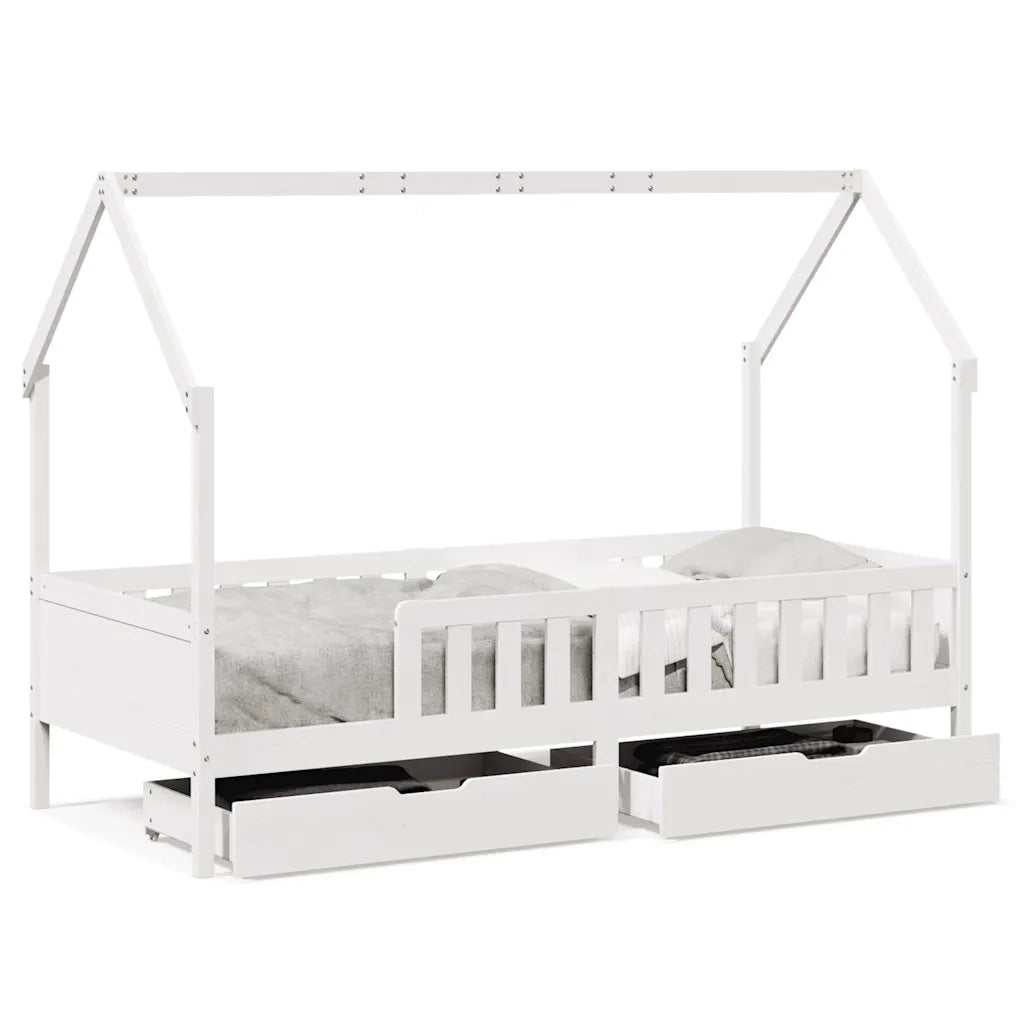 Giroletto Bambini con Cassetti-Struttura Letto Bambini 90x200 cm Legno Massello di Pino 954383