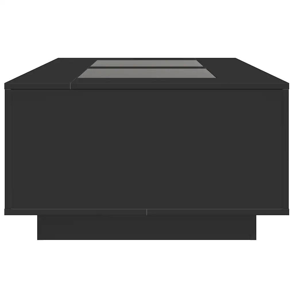 Tavolino da Salotto con LED Infinity Nero 116x69x40 cm 3284057