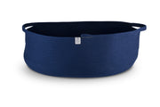 Cheonda - Cesto ovale prodotto a mano Plam dm 80cm h30cm Colore: Blu navy