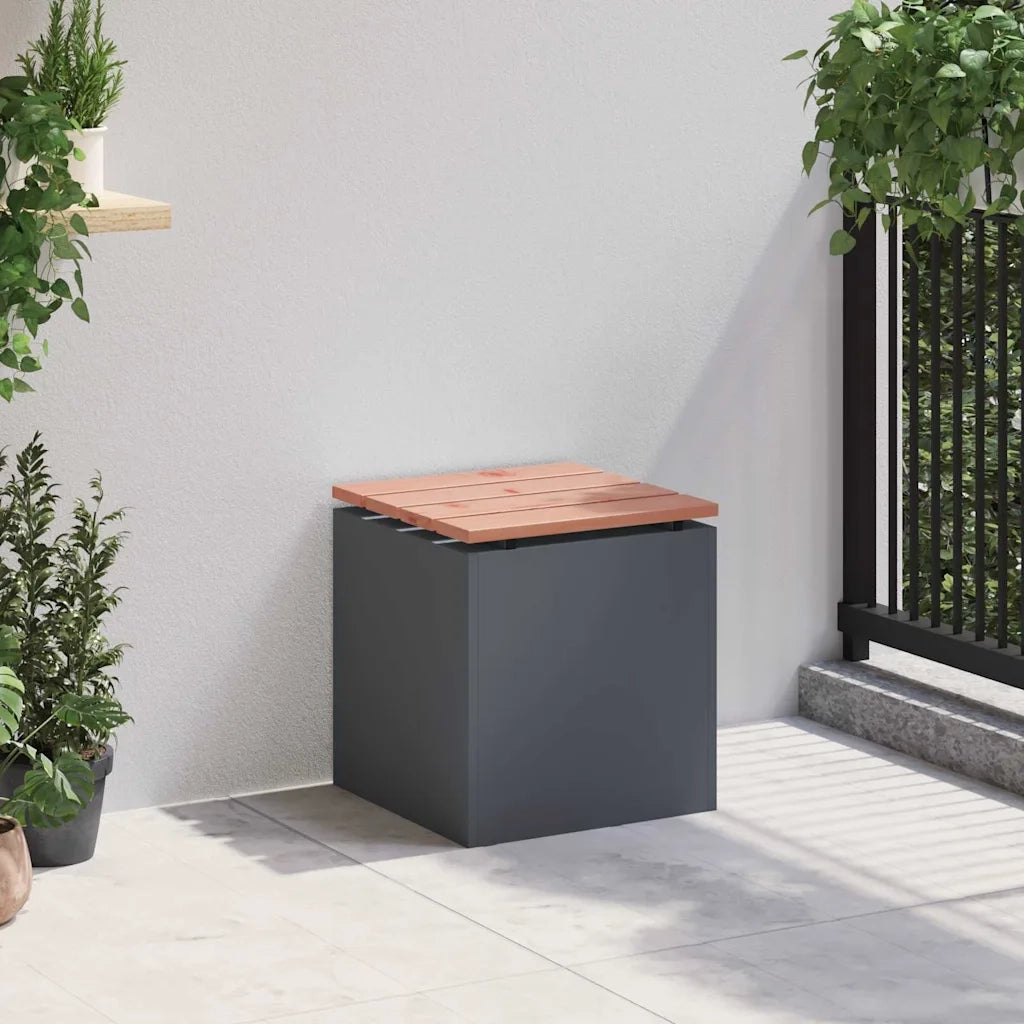 Panchina da giardino Antracite 40 x 40 x 43 cm Acciaio 874914