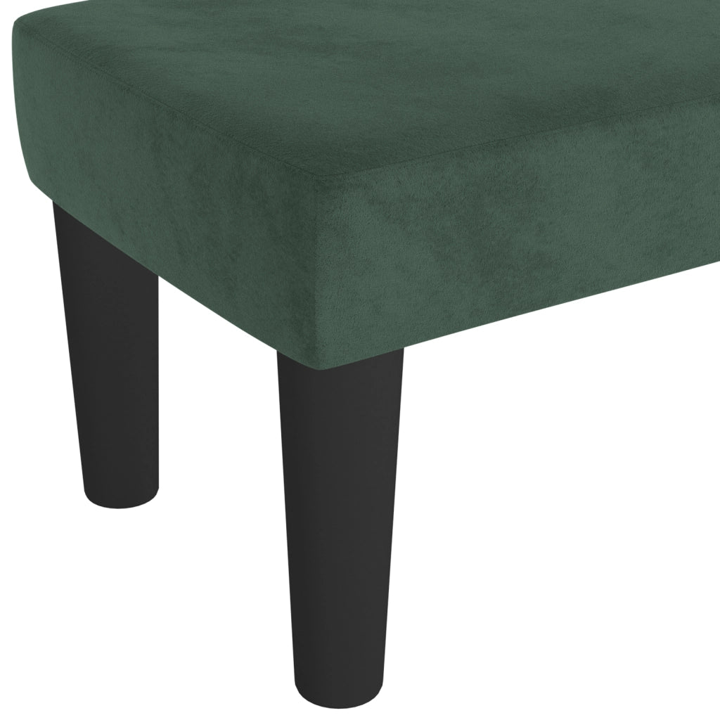Panca Verde Scuro 70x30x30 cm in Velluto